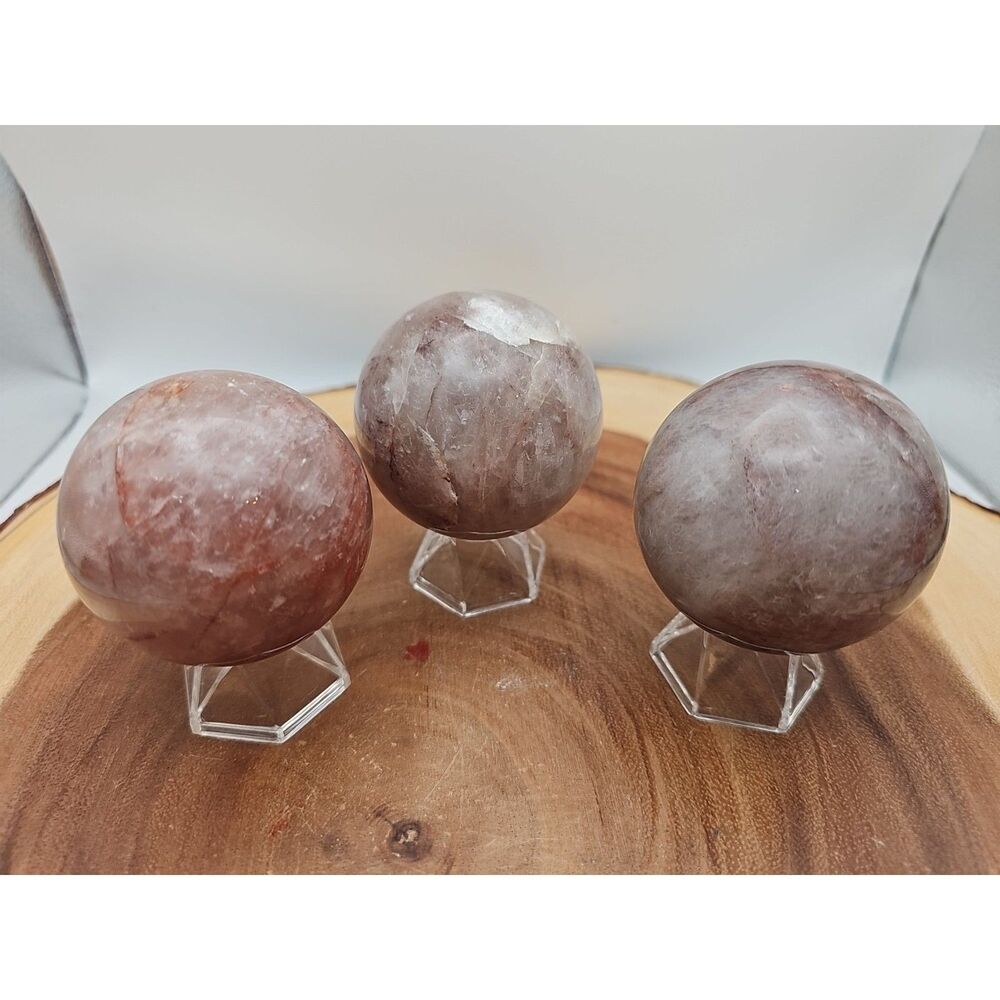 Fire Quartz Crystal Sphere 55-60mm W/stand 1 Each - CrystalCloud Company - Fire